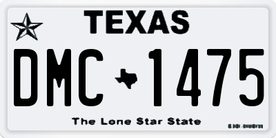 TX license plate DMC1475