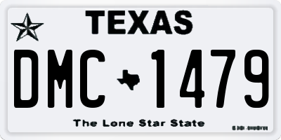 TX license plate DMC1479