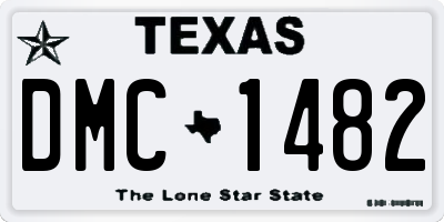 TX license plate DMC1482