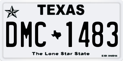 TX license plate DMC1483