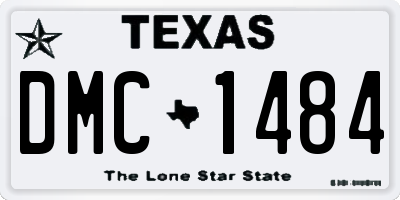 TX license plate DMC1484