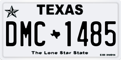 TX license plate DMC1485