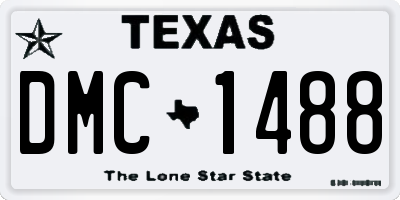 TX license plate DMC1488