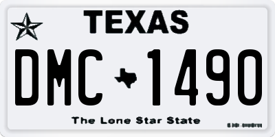 TX license plate DMC1490