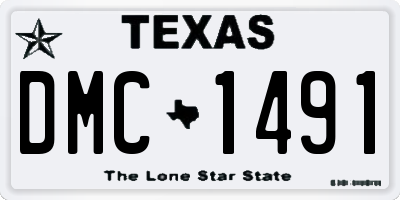 TX license plate DMC1491