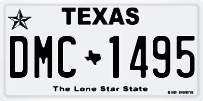 TX license plate DMC1495