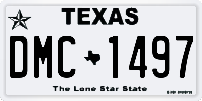 TX license plate DMC1497