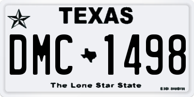 TX license plate DMC1498
