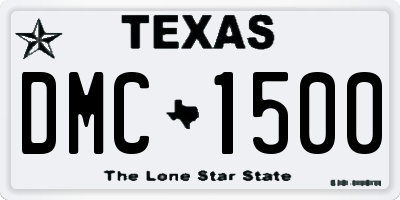 TX license plate DMC1500
