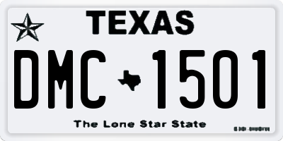 TX license plate DMC1501