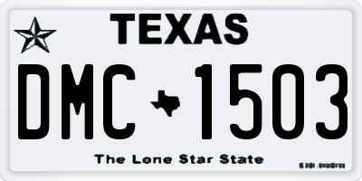 TX license plate DMC1503