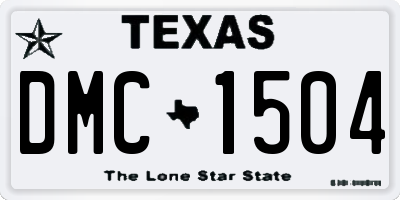 TX license plate DMC1504