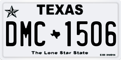 TX license plate DMC1506