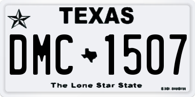 TX license plate DMC1507