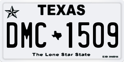 TX license plate DMC1509