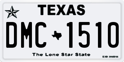 TX license plate DMC1510