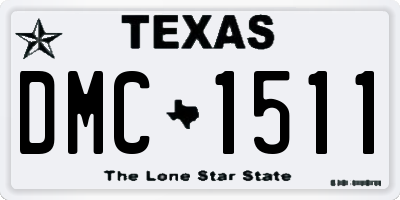 TX license plate DMC1511