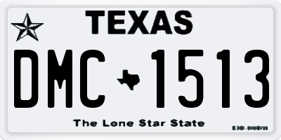 TX license plate DMC1513