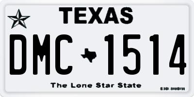 TX license plate DMC1514