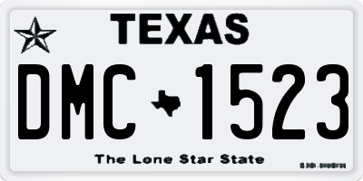 TX license plate DMC1523