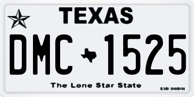 TX license plate DMC1525