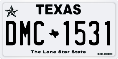 TX license plate DMC1531