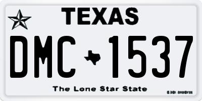 TX license plate DMC1537