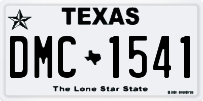TX license plate DMC1541