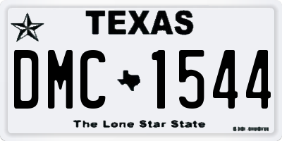 TX license plate DMC1544