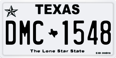 TX license plate DMC1548