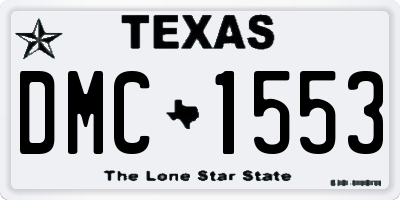 TX license plate DMC1553