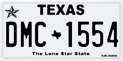 TX license plate DMC1554