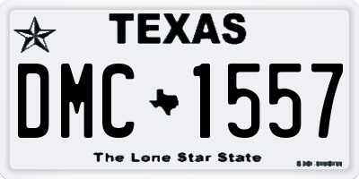 TX license plate DMC1557