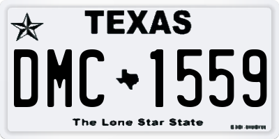 TX license plate DMC1559