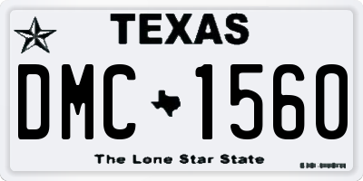 TX license plate DMC1560