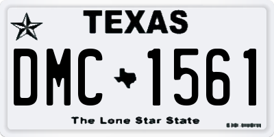 TX license plate DMC1561