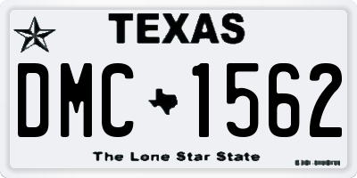 TX license plate DMC1562