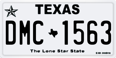 TX license plate DMC1563