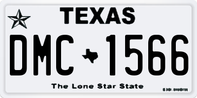 TX license plate DMC1566