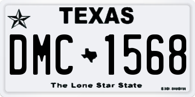 TX license plate DMC1568