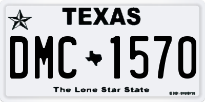 TX license plate DMC1570