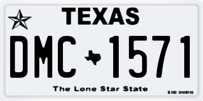 TX license plate DMC1571