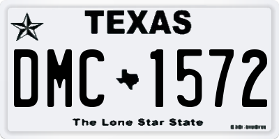 TX license plate DMC1572