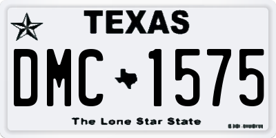 TX license plate DMC1575