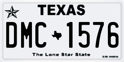 TX license plate DMC1576