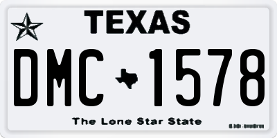 TX license plate DMC1578