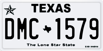 TX license plate DMC1579