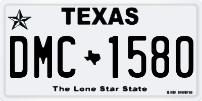 TX license plate DMC1580