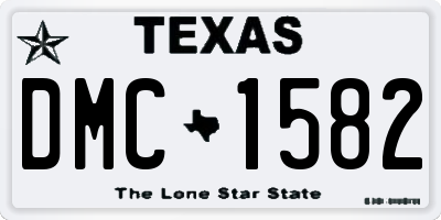 TX license plate DMC1582
