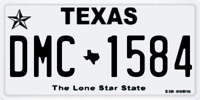 TX license plate DMC1584